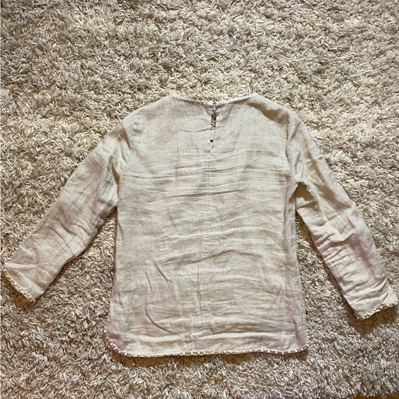 J Crew 100% Linen Blouse Shirt - Picture 2 of 5